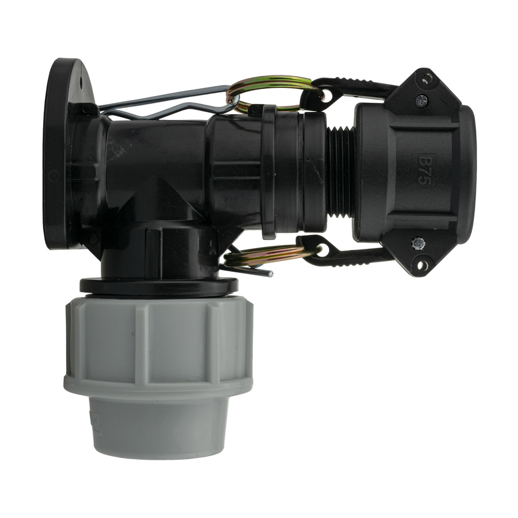 Wall Flange Kit 25mm MDPE + 3/4" Camlock Type B