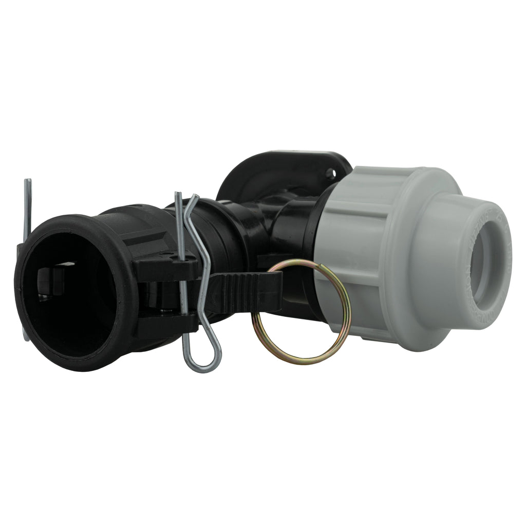 Wall Flange Kit 25mm MDPE + 3/4" Camlock Type B