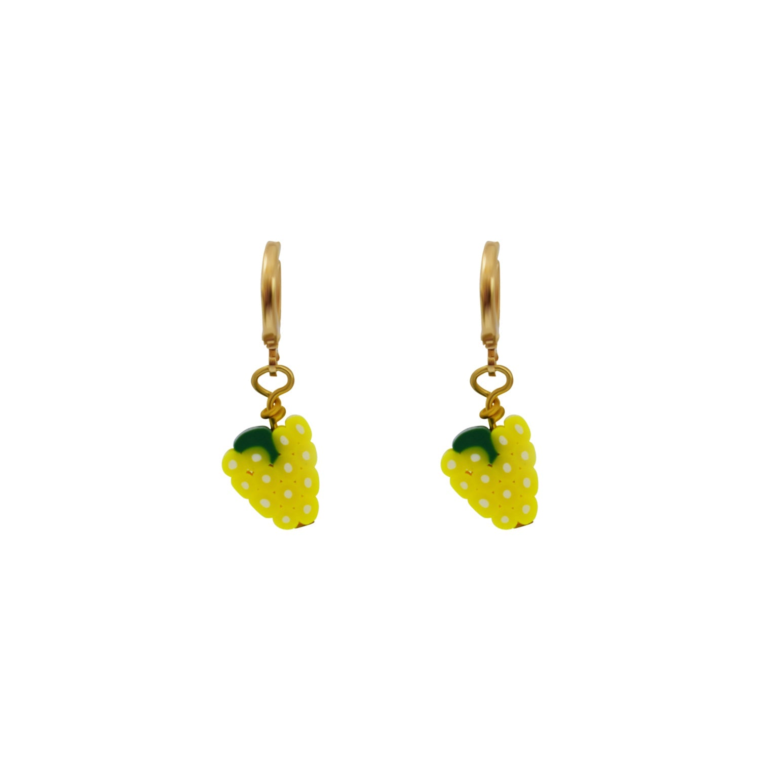 White grape fruit huggie earrings | by Ifemi Jewels